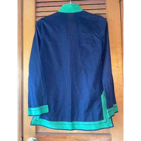Tory Burch Women Sail to Sable Blue & Green Tunic - 2 - Picture 2 of 8